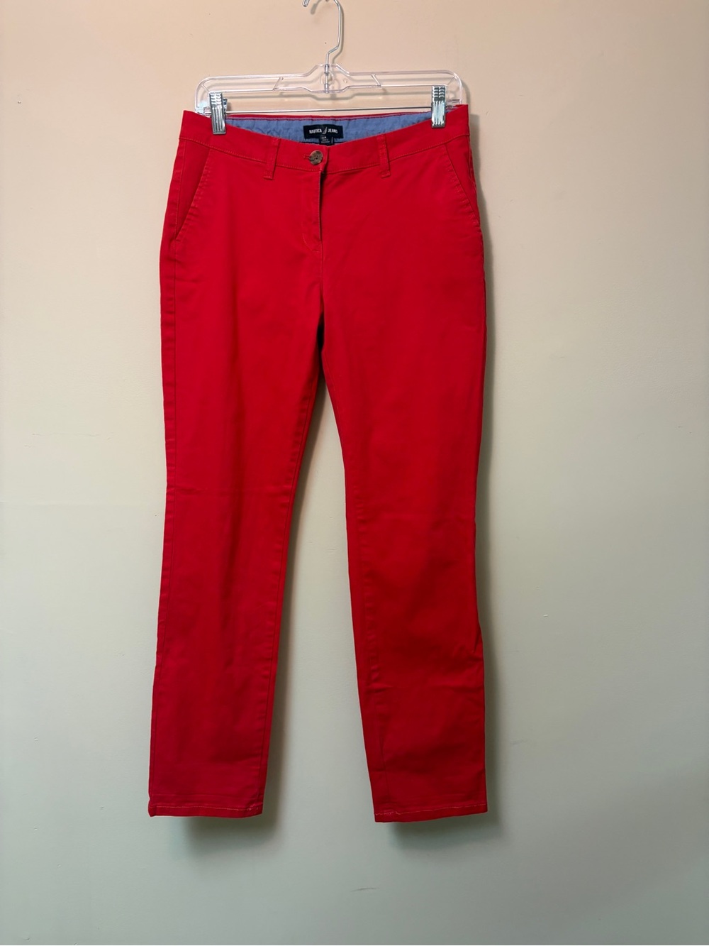 Nautica Red Straight-Leg Chinos